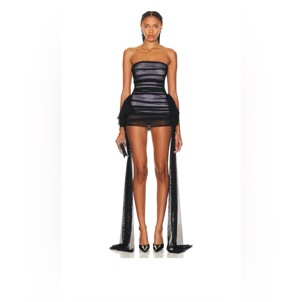 Norma Kamali Strapless Bill Pickleball Dress